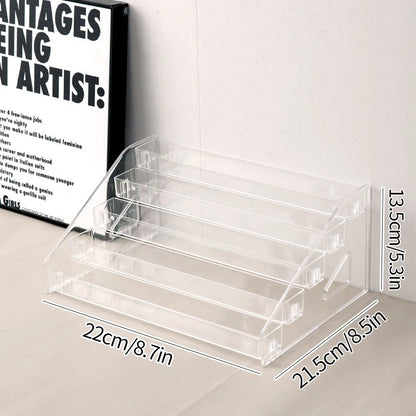 3/5/7 Tiers Eyeshadow Palette Organizer Clear Acrylic Display Stand Lipstick Powder Cosmetics Shelf Rack Makeup Holder