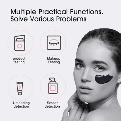 UV Mirror Sunscreen Testing Camera with Light 2X Magnification Travel Makeup 3.5in Pocket Size L Pocket Mirror Sunscreen Mirror