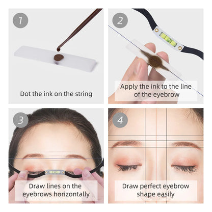 Tattoo auxiliary drawing line ruler eyebrow horizontal ruler aluminum alloy tattoo ruler horizontal positioning ruler tattoo aux