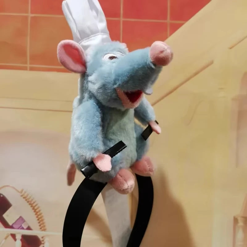 New Ratatouille Hairband Cartoon Anime Cute Plush Doll Hairpin Funny Headband Cute Headdress Creative Headband Girl Gifts