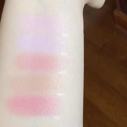 Shell Pearl Blush For Flower Knows Relief Matte Silk Satin Embossed Blush Makeup Long Lasting Brighten Blusher Pallet For Gift