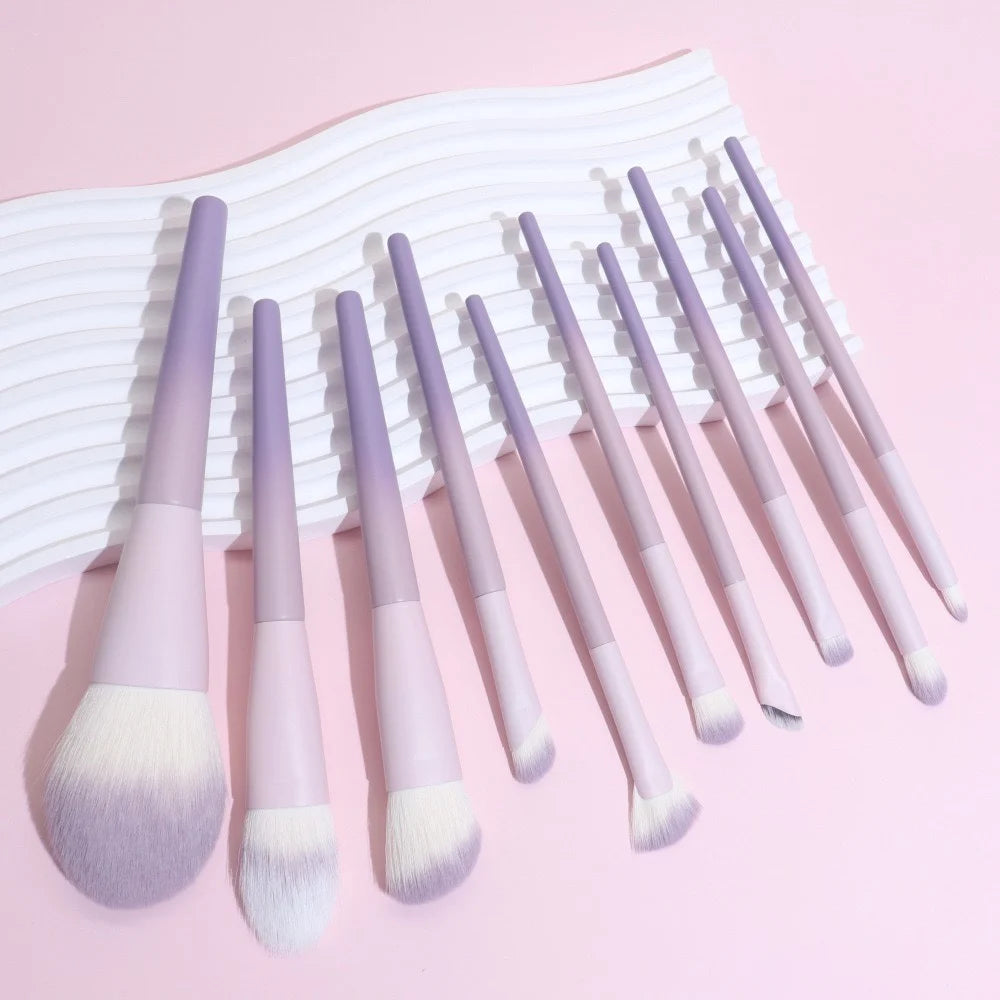 12PCS Makeup Brush Set Ultra Soft Powder Makeup Tools Beginner Point Blush Brush Concealer Brush Knife Edge Eyeliner Brus