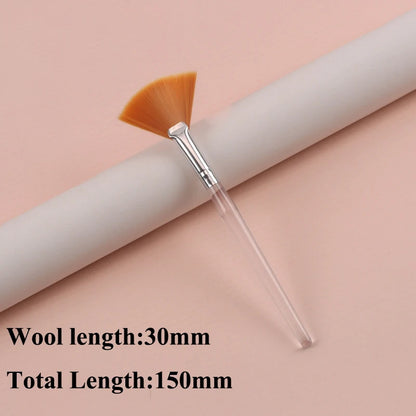 Practical Facial Brushes Fan Makeup Brushes Portable Mask Brush Cosmetic Tools for Women Flexible Facial Soft Mask Applicator