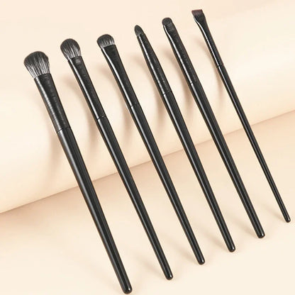 Soft Hair Eyeshadow Brush 6-piece Eye Makeup Smudged Lying Silkworm Eyeliner Blade Eye Detail Small Makeup Brush wholesale