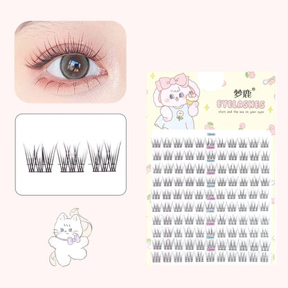 10 Pairs Fairy False Eyelashes Little Devil Individual Lashes Extension Naturally Heat Bonded Cluster Lashes Makeup Tools