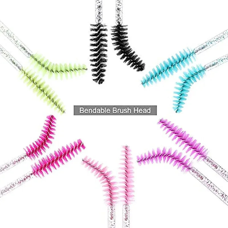 300Pcs Disposable Eyelash Brushes, Spiral Eyebrow Brushes, Makeup Tools
