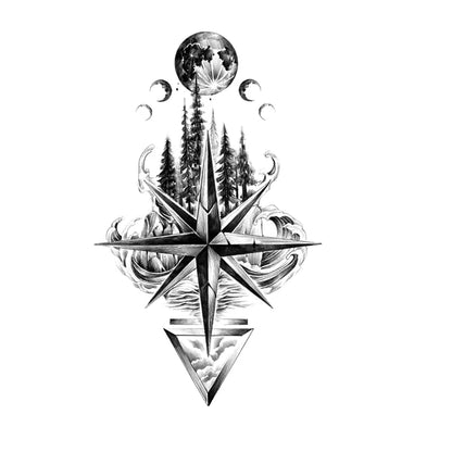 Tattoo Stickers Totem Black Color Flash Temporary Waterproof Party Fake Makeup Neck Hand Arm Body Art for Men Women