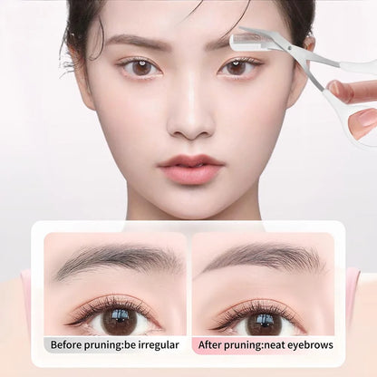New Eyebrow Trimmer Scissor with Comb Facial Eyelash Hair Removal Grooming Shaping Eyebrow Shaver Cosmetic Makeup Accessories