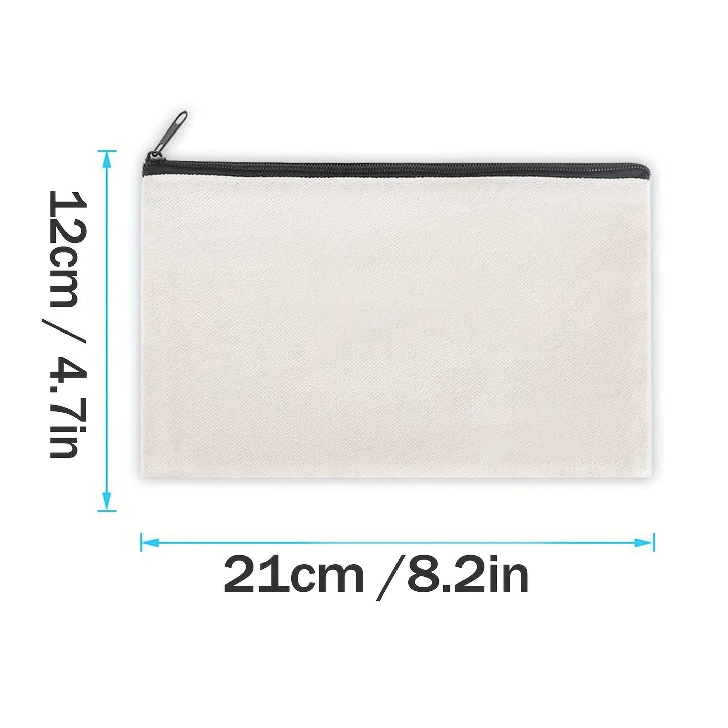 Customizable Sublimation Canvas Makeup Bags - Diy Heat Transfer Pencil Cases With Clear Window - Durable, Stylish & Ideal Person