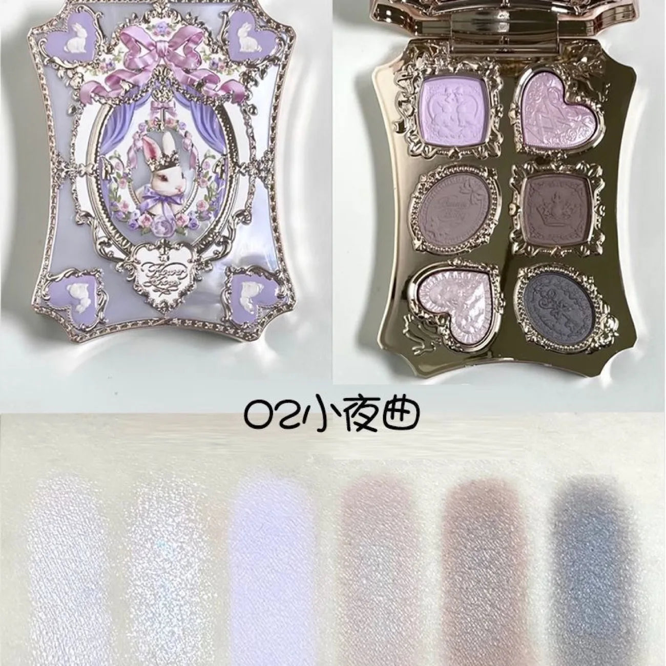 Flower Knows Swan Ballet Eyeshadow Palette Matte Fine Shimmer Pearl Face Palette 6 Colour Glitter Eye Shadow Flowerknows Makeup