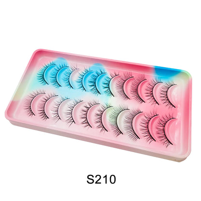 Natural Lashes 5/10 Pairs Eyelashes 3D Mink Lashes Manga Lashes Strip Lashes Band Soft Light False Eyelashes Makeup
