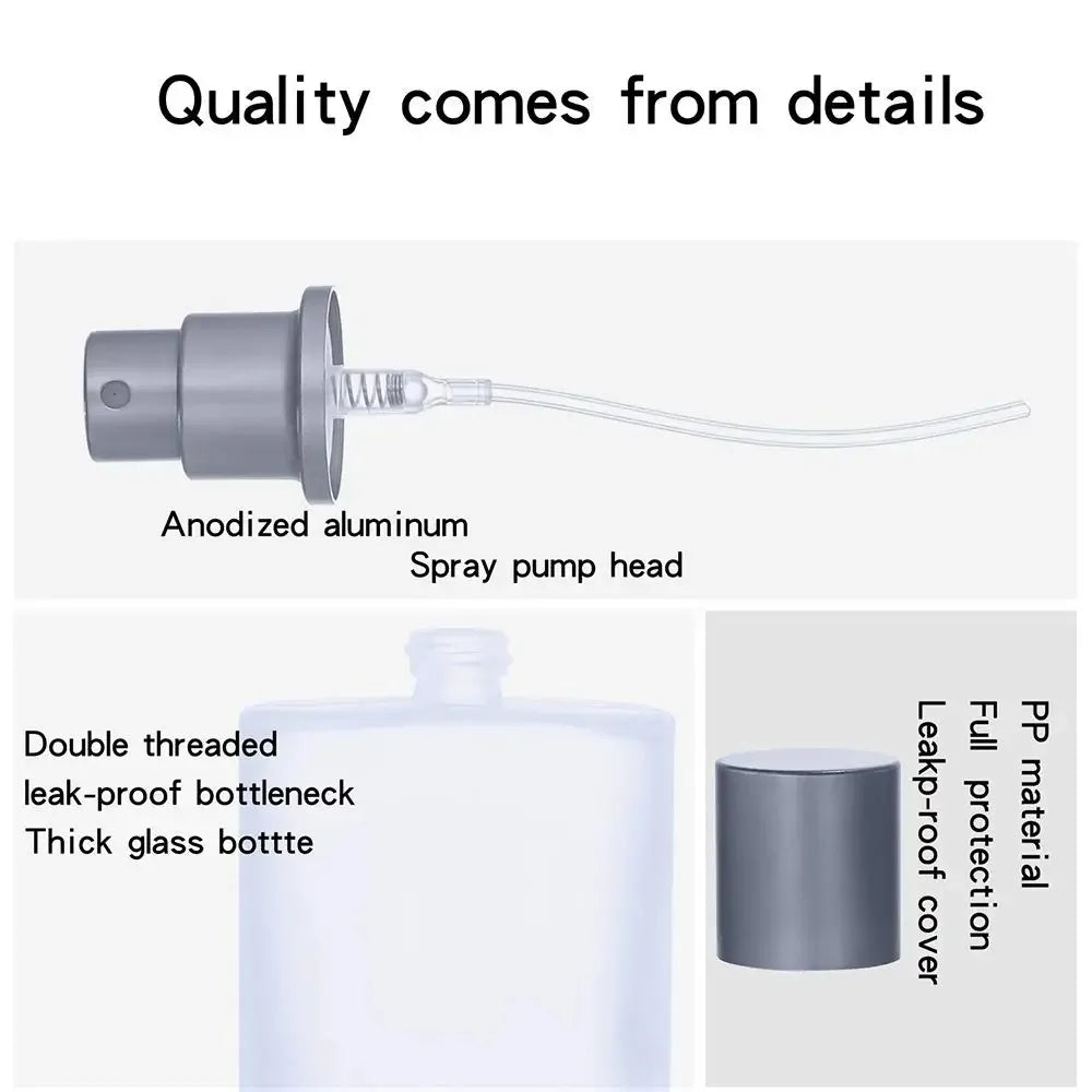 30/50ml Empty Frosted Glass Spray Bottles Perfume Atomizer Refillable Fine Mist Spray Empty Perfume Bottles
