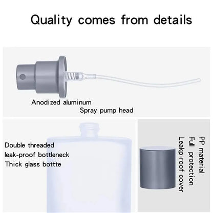 30/50ml Empty Frosted Glass Spray Bottles Perfume Atomizer Refillable Fine Mist Spray Empty Perfume Bottles