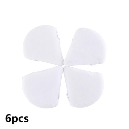 1/2/3/6Pcs Triangle Velvet Powder Puff Face Cosmetic Eye Beauty Makeup Tool Reusable Sponge Washable Mini Powder Puff Accessorie