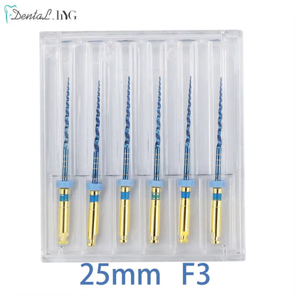 Dental Root Canal File Gold Endo Rotary Super Files Golden Endodontic Files 21mm 25mm Nickel Titainium Instrument Dentistry