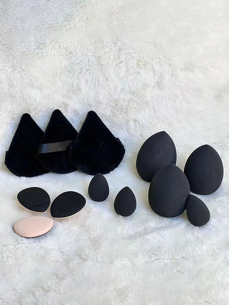 12pcs Makeup Tool Set Size Size Giant Soft Makeup Egg Makeup Powder Suitable for Base Makeup Corner Makeup Setting Novice Makeup