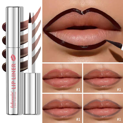 Lakerain Peel Off Lip Liner Waterproof Smudge-proof Lip Liner Long Lasting Color Non-fading Hydrate Nourish Lip Contour Makeup