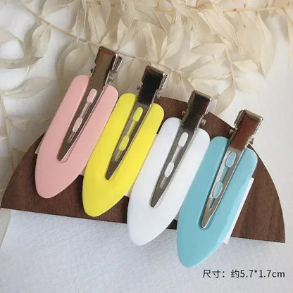 4Pcs Girls Leopard Seamless Hair Clip Set Women Acetate Sheet No Bend Bangs Clip Duckbill Clip Hairpins Makeup Hair Styling Tool