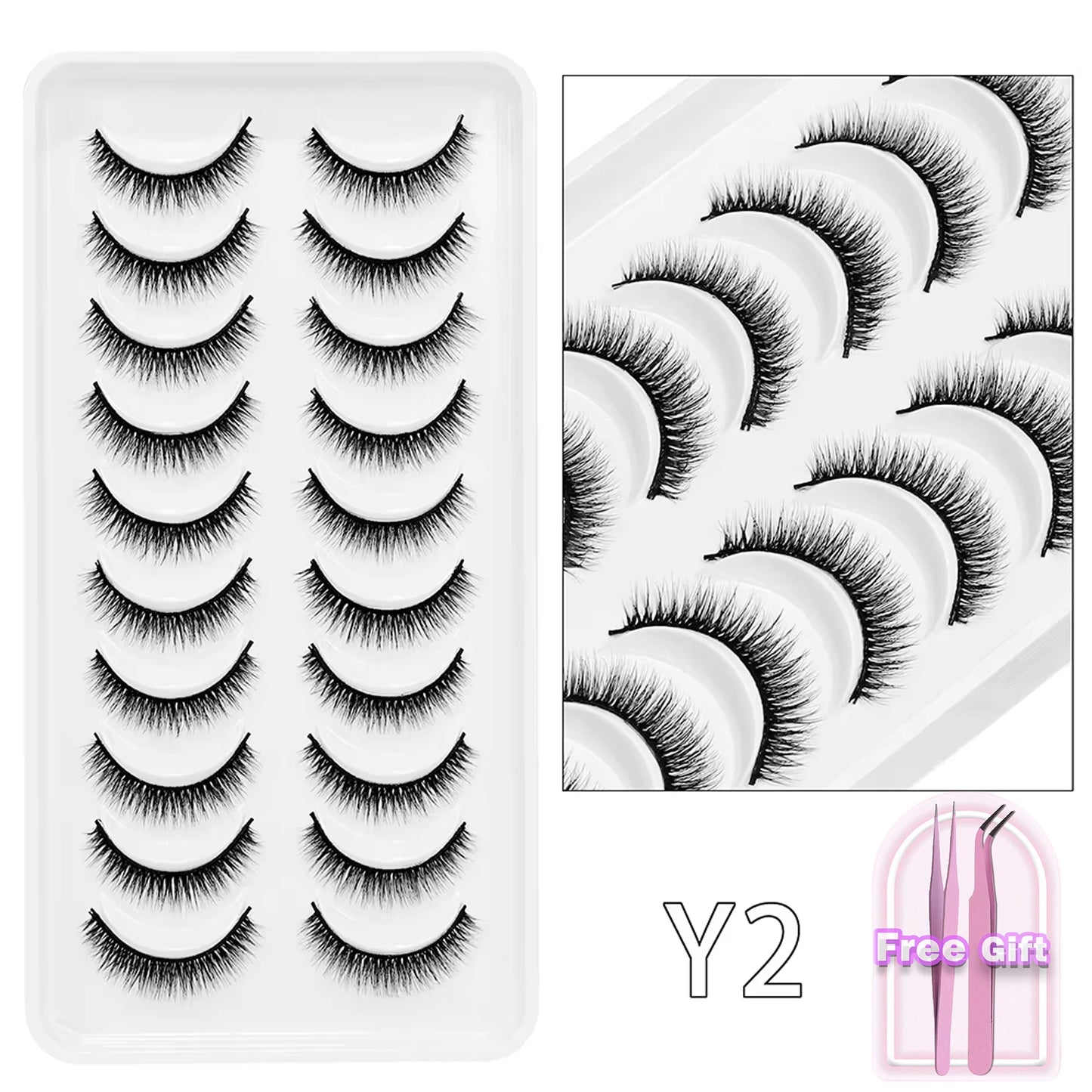5/10Pairs 3D Mink Lashes Natural Eyelashes Dramatic False Eyelashes Faux Cils Makeup Wholesale Fake Eyelash Extension maquiagem