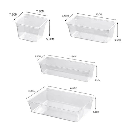 Transparent Box Storage Organizer Desk Plastic Storage Box Container Drawer Organizer Jewelry Box Makeup Organizer Boxes 2042