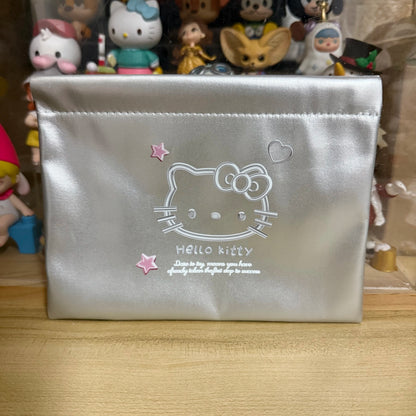 New Hello Kitty Organizer Bag Anime Cartoon Portable Makeup Bag Earphones Zero Wallet Lipstick Travel Storage Bag Accessory Gift
