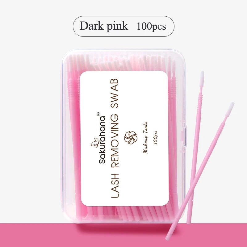 SAKURAHANA 100PCS Disposable Microbrush Spiral Handle Mascara Wands Applicator Lashes Brushes Eyelash Extension Makeup Tools