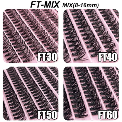 30D 40D 50D 60D Mink False Eyelash C/D Curl 8-16mm DIY Individual Eyelash Clusters Natural Eyelash Extension Makeup Tool Lashes