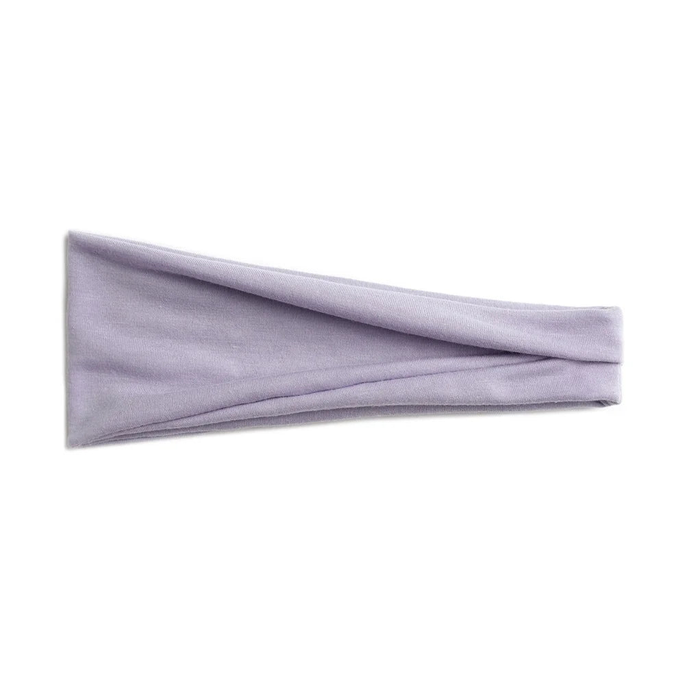 Women Solid Color Wide Elastic Headband Adjustable Cotton Sport Yoga Hair Band Fashion Turban Makeup Hair Hoop Hair Accessories