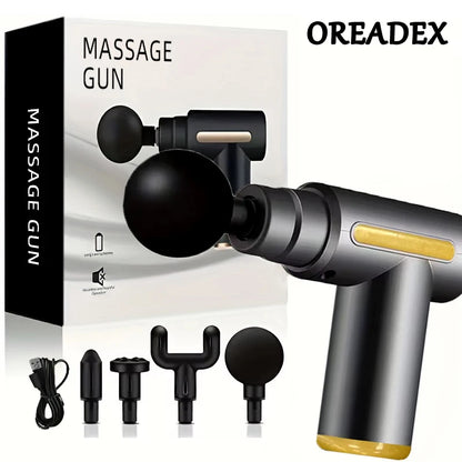 Portable Handheld Fascia Gun USB Charging Tapping Massager for Body Back Neck Leg 6 Levels of Intensity