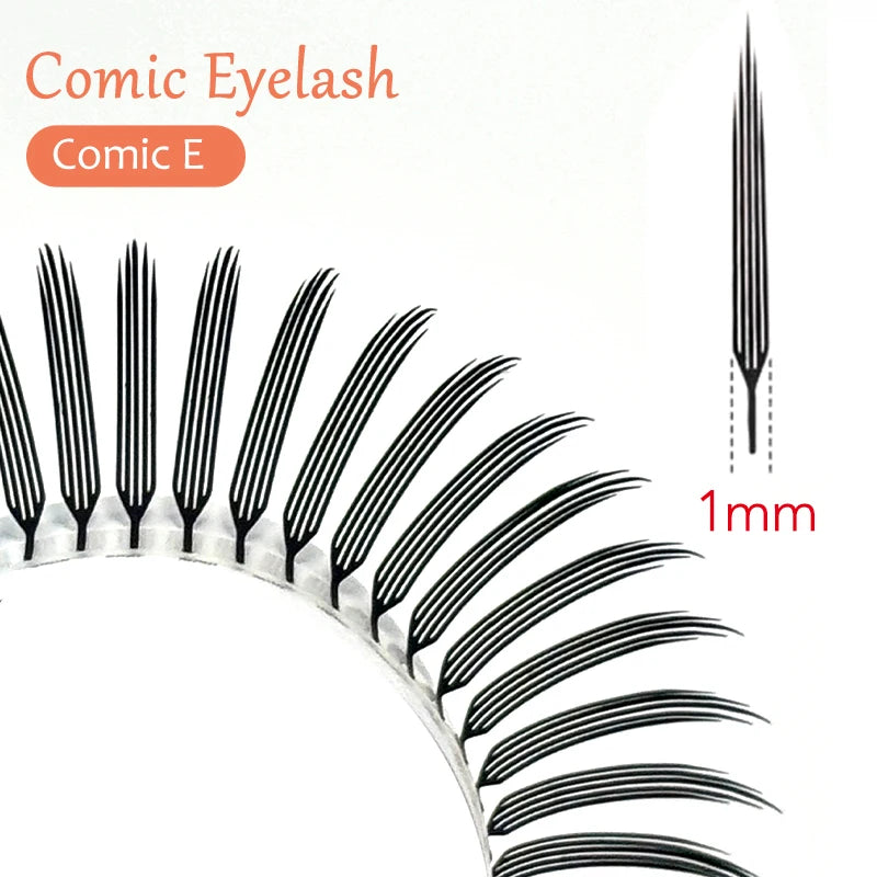 DIYDAY Comic Spire Eyelash Extension Natural Lightweight Manga False Eyelashes Premade Fans Feather Anime Lashes for Makeup Tool