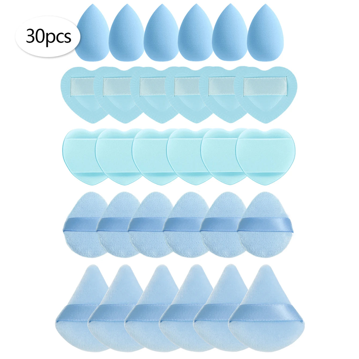 15/30/60 Mini Makeup Sponge Powder Puff Beauty Sponge for Makeup Concealer Liquid Foundation Face Cosmetic Puff Makeup Sponge