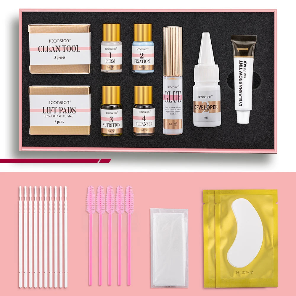 ICONSIGN Lash Lift and Tint Kit Professional Eyelash Lifting Tint Brow Lamination Dye Eye Makeup Tools