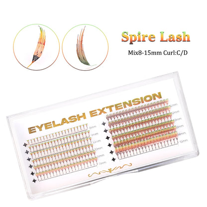 New Fashion Shiny Comic Spire Eyelash Extension Holographic Manga False Eyelashes Tinsel Anime Lashes For Christmas Party Makeup