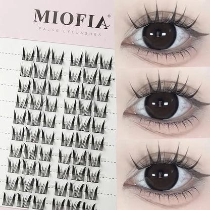 10 rows Individual Mink Eyelashes 1/box 60 Bundles Natural Eyelash extension 3D Russia Lashes Cluster Fox Eye Effect Makeup Lash