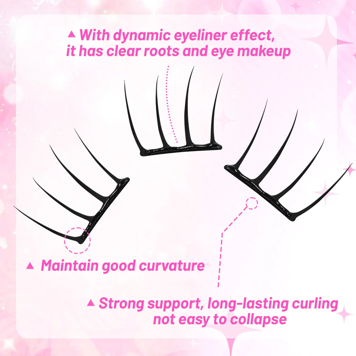 【K-pop 2.0 Style】Self Adhesive False Eyelashes - No Glue Needed Easy to Wear in Seconds Trendy for Daily/Party Eye Makeup