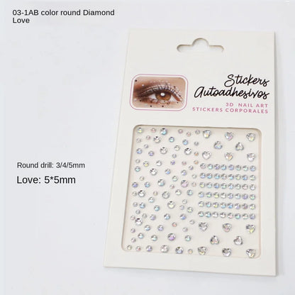 Karsyngirl 1 Sheet Eye Body Face Gems Jewels Rhinestone Stickers Self Adhesive Crystal Rainbow Makeup Diamonds Face Stick Gems