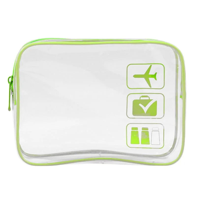 Clear Zippered Makeup Organizer Bag - Transparent Cosmetic Case For Travel & Bathroom Storage 