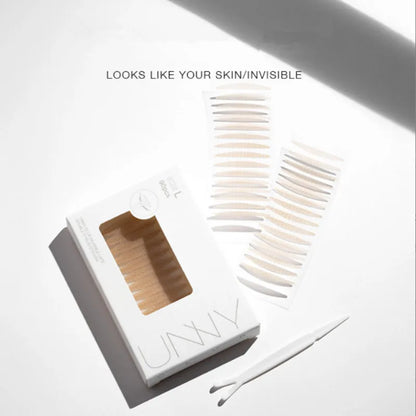 U N N Y Eyelid Tape Sticker Invisible Double Fold Eyelid Paste Beige Stripe Self-adhesive Natural Eye Tape Makeup Tool
