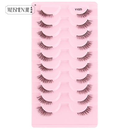 3/10 Pairs Half Lashes Cat Eyelashes Natural Long Handmade 3D Mink Lashes Makeup Tool Reusable Fake Eyelash maquillaje Faux Cils
