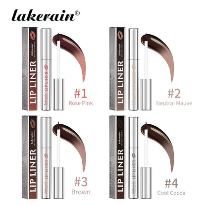Lakerain Peel Off Lip Liner Waterproof Smudge-proof Lip Liner Long Lasting Color Non-fading Hydrate Nourish Lip Contour Makeup