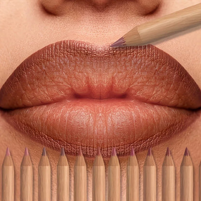 6pcs Velvet Matte Lip Liner Set - Long-Lasting Versatile Shades Longlasting Lip Makeup Berry, Brown, Pink Lip Pencil