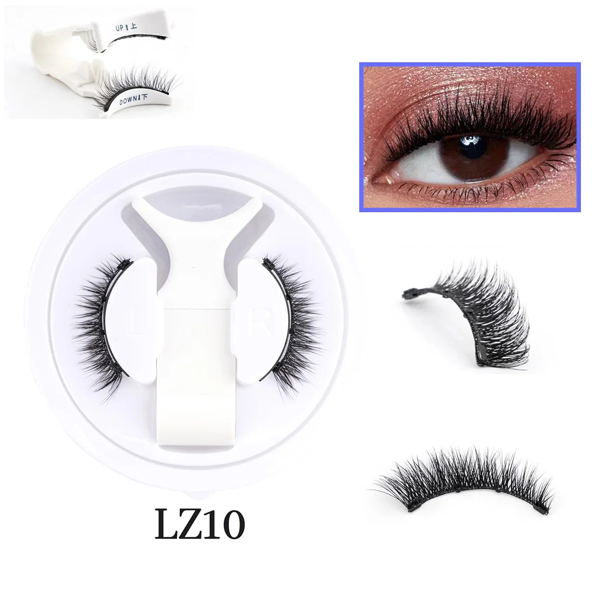 New Magnetic Eye Lashes With Winged Ends Soft Reusable Magnetic Lashes Natural Look 3D False Lashes Makeup With Magnet Tool