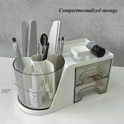 Nail Tool Storage Box Swab Container Nail Accessories Organizer Box Makeup Brush Holder Nail Art Pen Storage Box Nail Tool Stora