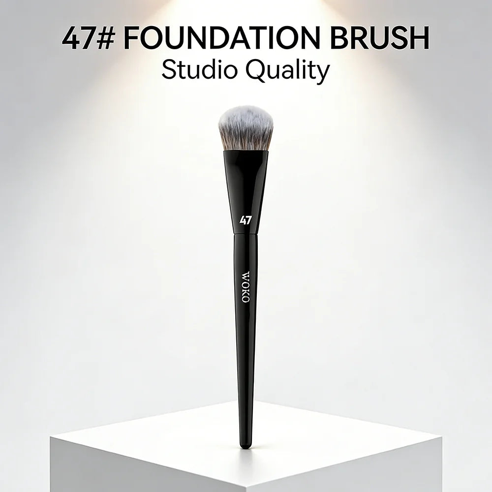 PRO 47 Foundation Brush Broom Foundation Shadow Brush Liquid Cream Blending Blush Angled Professional Makeup Brush Cosmetic Tool