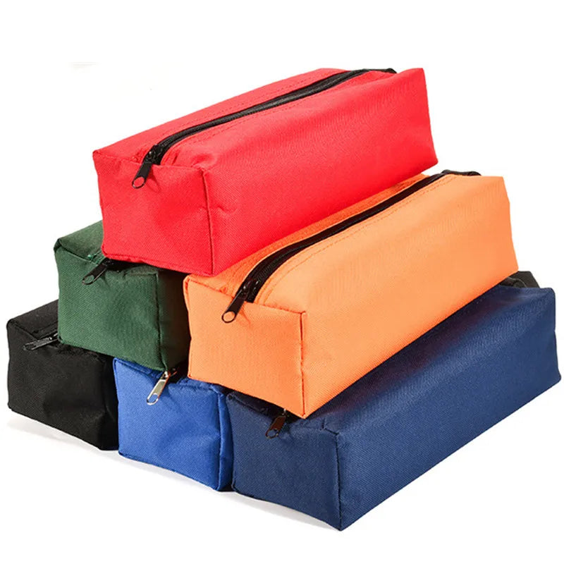 Oxford Canvas Waterproof Storage Hand Tool Bag Screws Nails Drill Bit Metal Parts Fishing Travel Makeup Organizer Pouch Bag Case