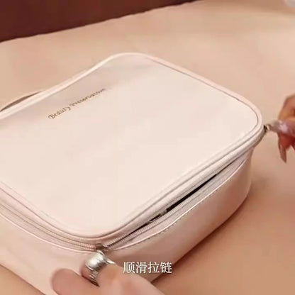Waterproof Travel Storage Bag Large Capacity Portable Handbag with Dividers for Cosmetic Organization Makeup Bag for Outdoors