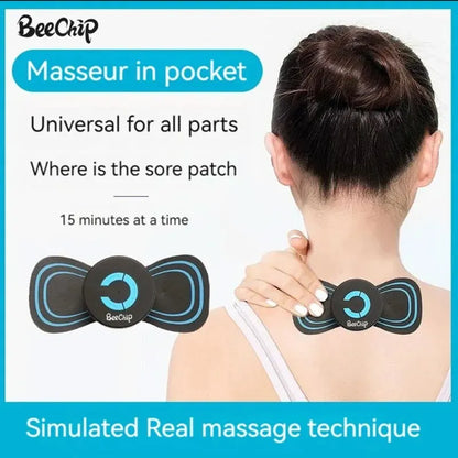 Cervical Spine Massage Sticker Battery Model Neck Massage Relaxation Relief Fatigue Massager Head Massager Easy To Carry