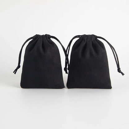 10pcs/Lot  Tinifu Blue Flannel Jewelry Packaging Velvet Drawstring Pouch for Cosmetic Makeup Pouches Chic Wedding Favor Gift Bag