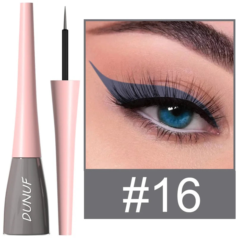 18 Colors Matte Colorful Liquid Eyeliner Pencil Waterproof Lasting Makeup Liquid Eye Liner Blue Green Yellow Eyes Cosmetics Pen