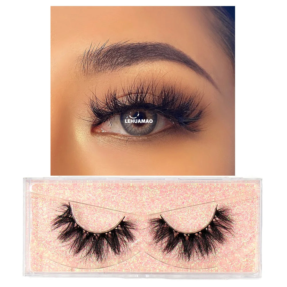 LEHUAMAO Eyelashes 3D Mink Lashes natural mink lashes for daily wear soft lashes Eyelash extension real Eyelash for makeup D103